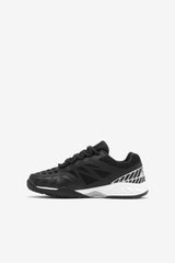 Kids Tennis | FILA Kids' Axilus Jr 003 BLACK / WHITE / METALLIC SILVER