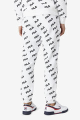 Men Pants & Shorts | FILA Diagonal Logo Jogger 100 WHITE / BLACK