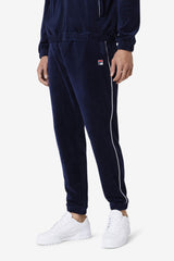 Men Pants & Shorts | FILA Lewis Velour Pant 410 NAVY / WHITE
