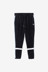 Men Pants & Shorts | FILA Ravid Velour Pant 001 BLACK / SKYWAY / WHITE