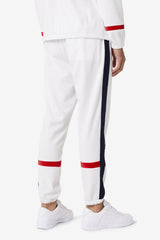 Men Pants & Shorts | FILA Ravid Velour Pant 100 WHITE / FILA NAVY / FILA RED