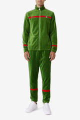 Men Pants & Shorts | FILA Ravid Velour Pant 341 FORMAL GARDEN / WHITE / FILA RED