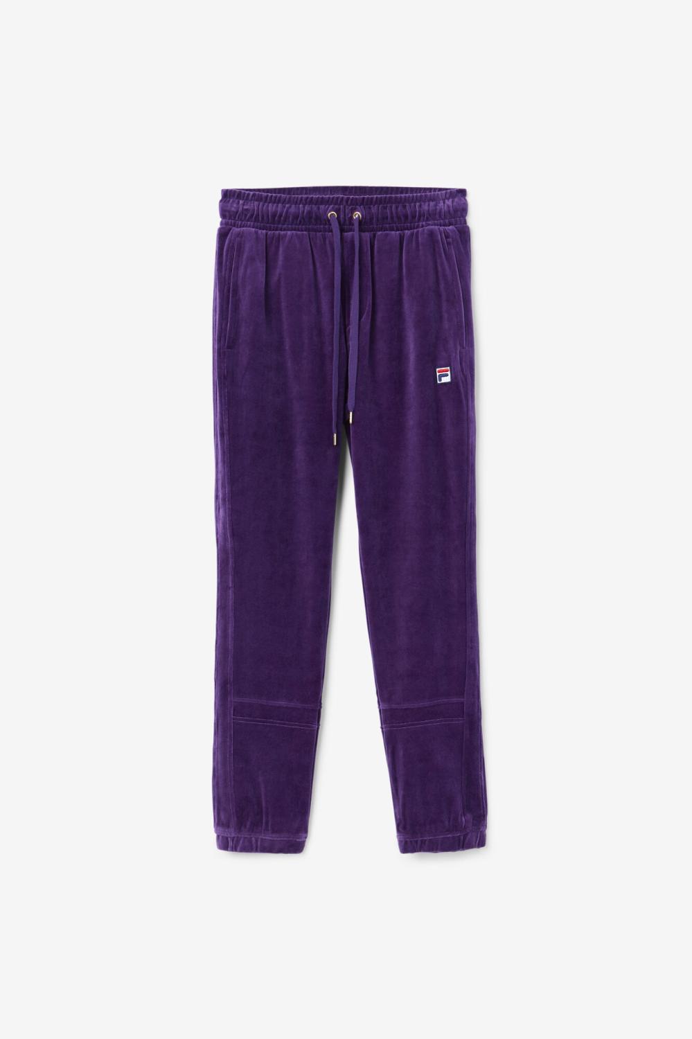 Men Pants & Shorts | FILA Ravid Velour Pant 581 BLACKBERRY CORDIAL