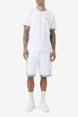 Men Pants & Shorts | FILA Semi-Pro Basketball Short WHITE / SCUBA BLUE / RADIENT YELLOW