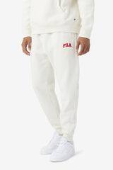 Men Pants & Shorts | FILA Trent Jogger 132 GARDENIA / FIERY RED