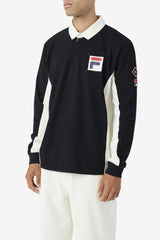 Men Polo & Rugby Shirts | FILA Filmore Rugby 001 BLACK / EGRET