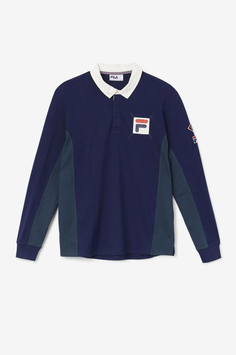 Men Polo & Rugby Shirts | FILA Filmore Rugby 410 FILA NAVY / DARK TEAL / EGRET