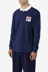 Men Polo & Rugby Shirts | FILA Filmore Rugby 410 FILA NAVY / DARK TEAL / EGRET