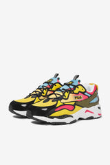 Men Sneakers | FILA Men's Ray Tracer Apex 020 BLACK / DEEP PINK / WHITE