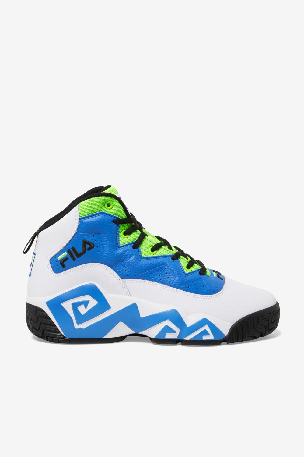 Men Sneakers & Lifestyle | FILA Men's MB 143 WHITE / ELECTRIC BLUE / GREEN GECKO