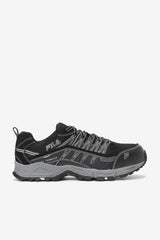 Men Steel Toe Shoes | FILA Men's Memory All Terrain Peak Slip Resistant Steel Toe Shoe 010 BLACK / BLACK / METALLIC SILVER