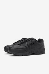 Men Steel Toe Shoes | FILA Men's Memory Workshift Slip Resistant Steel Toe Shoe 001 BLACK / BLACK / BLACK