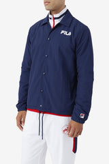 Men Sweaters & Outerwear | FILA Coaches Jacket 412 FILA NAVY