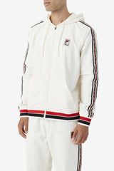 Men Sweaters & Outerwear | FILA Faras Wind Jacket 132 GARDENIA / BLACK / FILA RED