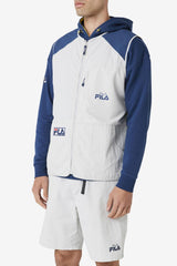 Men Sweaters & Outerwear | FILA Hansi Vest 149 PUMICE STONE / FRENCH NAVY / CHERRY TOMATO