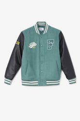 Men Sweaters & Outerwear | FILA Josh Varsity Jacket 320 BLUE SPRUCE / BLACK