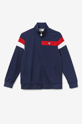 Men Sweaters & Outerwear | FILA Malcolm Track Jacket 410 PEACOAT / RED / WHITE