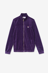 Men Sweaters & Outerwear | FILA Ravid Velour Jacket 581 BLACKBERRY CORDIAL