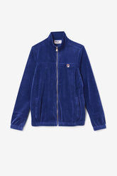 Men Sweaters & Outerwear | FILA Ravid Velour Jacket 919 BLUEPRINT