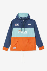 Men Sweaters & Outerwear | FILA Tharu Windjacket 934 FRENCH NAVY / BAYOU / CHERRY TOMATO