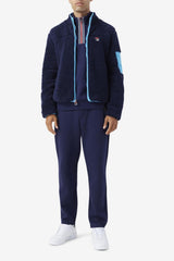 Men Sweaters & Outerwear | FILA Yale Sherpa Jacket 410 FILA NAVY / AQUARIUS