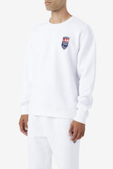 Men Sweatshirts & Hoodies | FILA 2Pac Fleece Patch Crew 100 WHITE