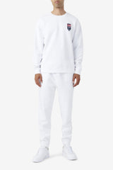 Men Sweatshirts & Hoodies | FILA 2Pac Fleece Patch Crew 100 WHITE