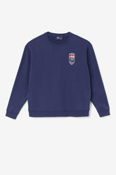 Men Sweatshirts & Hoodies | FILA 2Pac Fleece Patch Crew 410 FILA NAVY