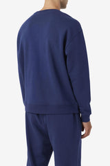 Men Sweatshirts & Hoodies | FILA 2Pac Fleece Patch Crew 410 FILA NAVY