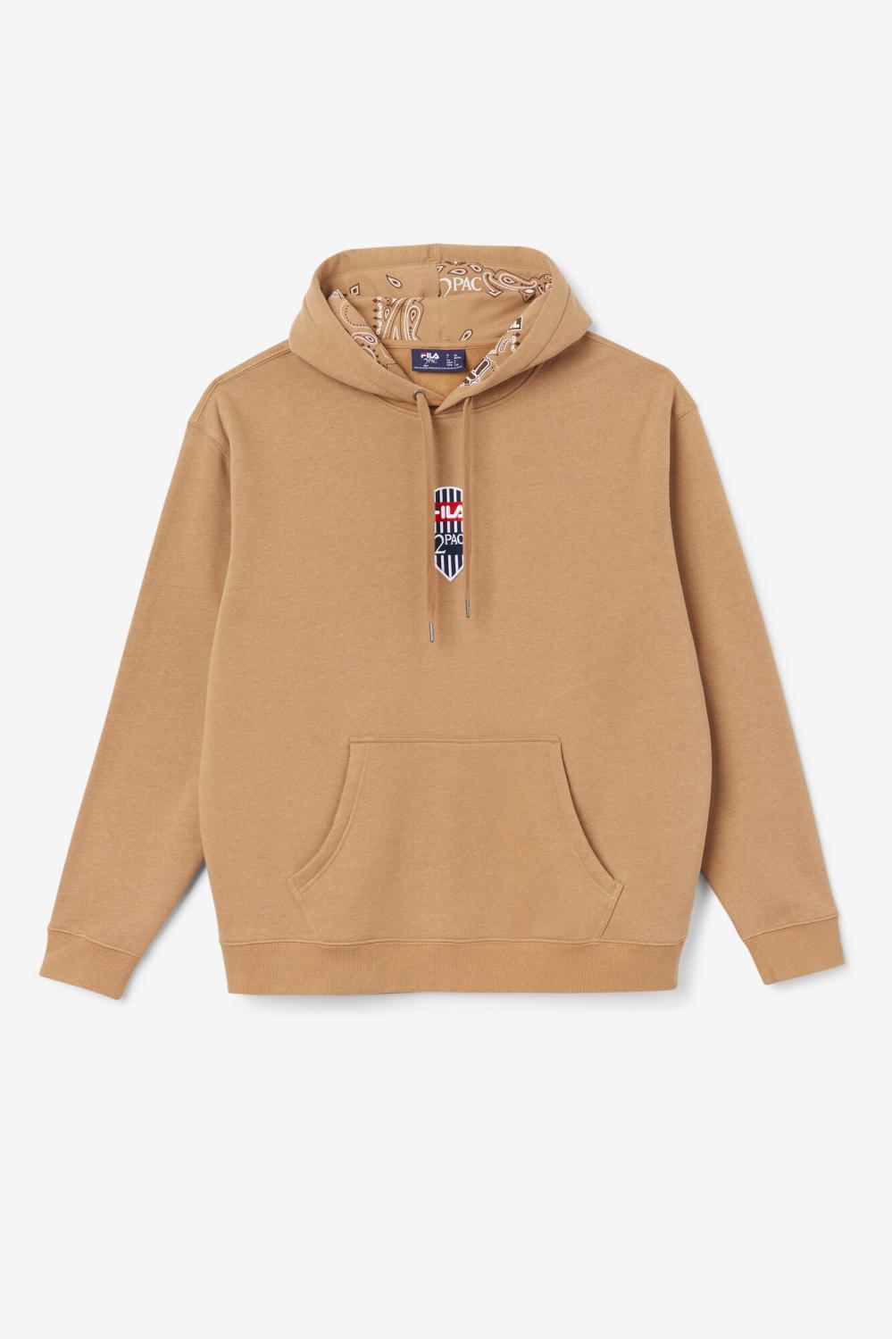 Men Sweatshirts & Hoodies | FILA 2Pac Patch Hoodie 227 TOBACCO BROWN