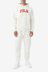 Men Sweatshirts & Hoodies | FILA Brook Hoodie 132 GARDENIA / FIERY RED