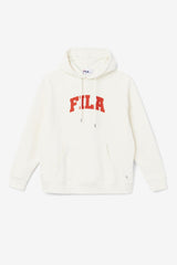 Men Sweatshirts & Hoodies | FILA Brook Hoodie 132 GARDENIA / FIERY RED