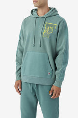 Men Sweatshirts & Hoodies | FILA Bryson Vintage Wash Hoodie 320 BLUE SPRUCE / MIMOSA