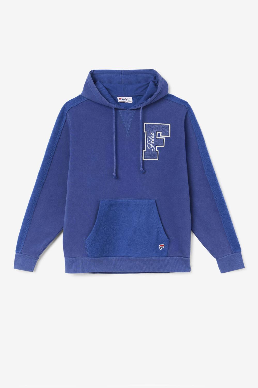 Men Sweatshirts & Hoodies | FILA Bryson Vintage Wash Hoodie 475 TWILIGHT BLUE / GARDENIA