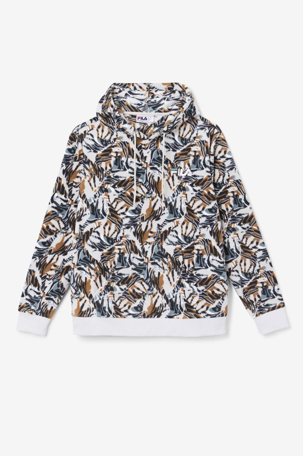 Men Sweatshirts & Hoodies | FILA Dinn Hoodie 047 HARBOR MIST PRINT