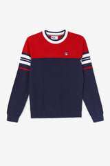 Men Sweatshirts & Hoodies | FILA Everly Sweater 410 PEACOAT / RED / WHITE