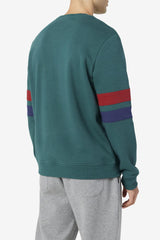 Men Sweatshirts & Hoodies | FILA Faneel Crew 990 JUNE BUG / RHUBARB / PEACOAT