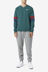 Men Sweatshirts & Hoodies | FILA Faneel Crew 990 JUNE BUG / RHUBARB / PEACOAT