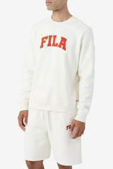 Men Sweatshirts & Hoodies | FILA Kory Crewneck Sweatshsirt 132 GARDENIA / FIERY RED