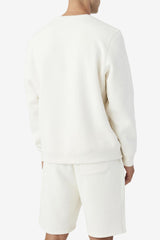 Men Sweatshirts & Hoodies | FILA Kory Crewneck Sweatshsirt 132 GARDENIA / FIERY RED