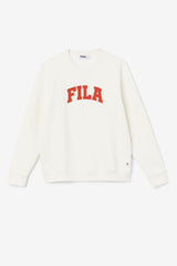 Men Sweatshirts & Hoodies | FILA Kory Crewneck Sweatshsirt 132 GARDENIA / FIERY RED