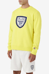 Men Sweatshirts & Hoodies | FILA Kush Crew 723 BLAZING YELLOW / FILA NAVY / GARDENIA