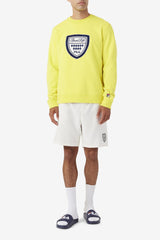 Men Sweatshirts & Hoodies | FILA Kush Crew 723 BLAZING YELLOW / FILA NAVY / GARDENIA