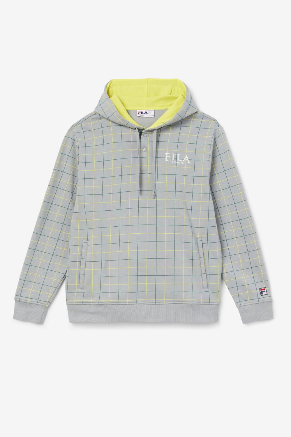 Men Sweatshirts & Hoodies | FILA Rish Hoodie 042 MONUMENT / BLAZING YELLOW / JUNE BUG