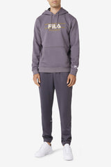 Men Sweatshirts & Hoodies | FILA Rondot Hoodie 078 THUNDERSTORM / WHITE / GOLDEN OLIVE