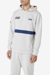 Men Sweatshirts & Hoodies | FILA Sanju Hoodie 149 PUMICE STONE / FRENCH NAVY / CHERRY TOMATO