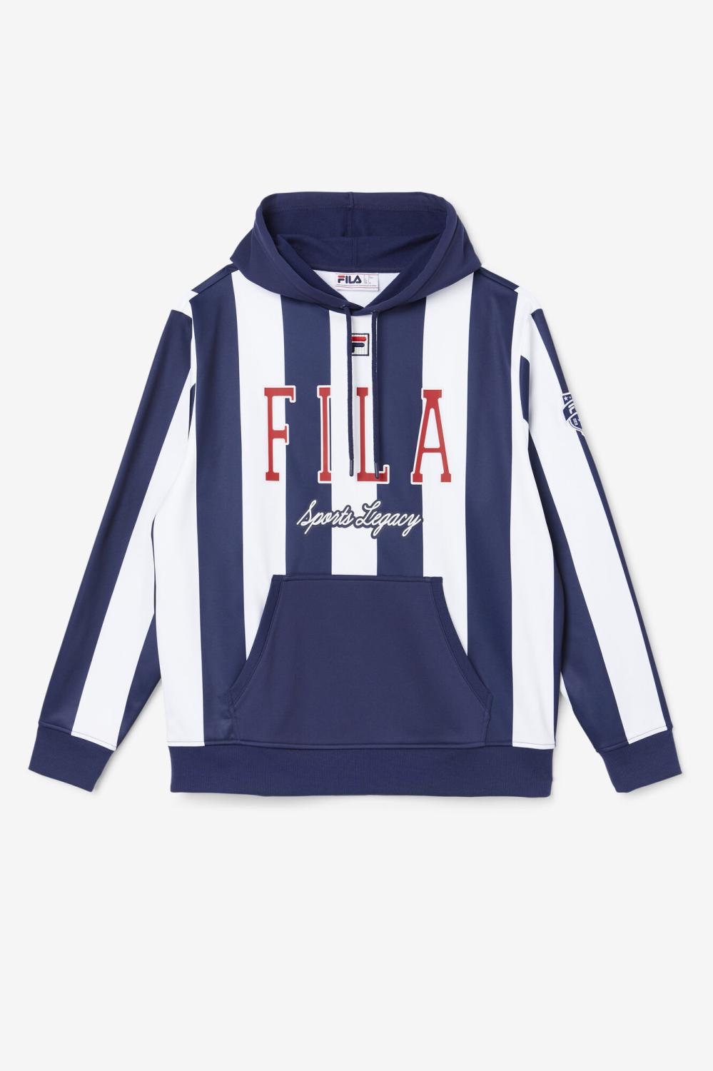 Men Sweatshirts & Hoodies | FILA Soni Hoodie 100 WHITE / FILA RED / WHITE