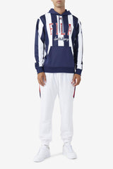 Men Sweatshirts & Hoodies | FILA Soni Hoodie 100 WHITE / FILA RED / WHITE