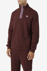Men Sweatshirts & Hoodies | FILA Weston Half Zip 206 BROWN STONE