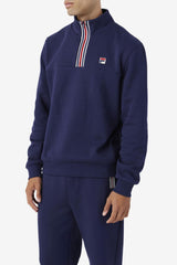 Men Sweatshirts & Hoodies | FILA Weston Half Zip 410 FILA NAVY